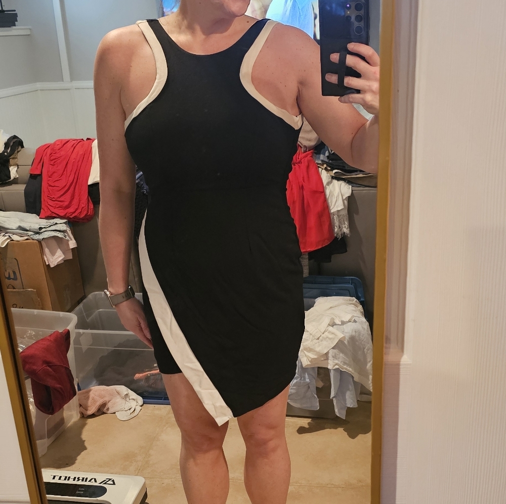 Black and Cream Women's Dress